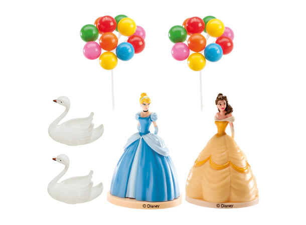 Disney Prinsesser - Kakedekorasjon 6 kakefigurer i plast