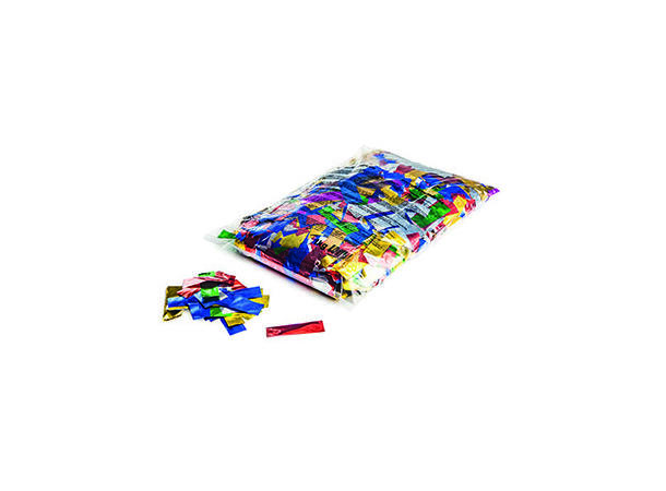 Flammesikker foliekonfetti -Multicolour Saktefallende konfetti - 1kg - 2x5cm