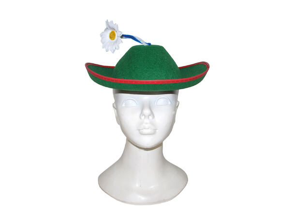 Hatt - Oktoberfest - Grønn med Blomst 1 Hatt