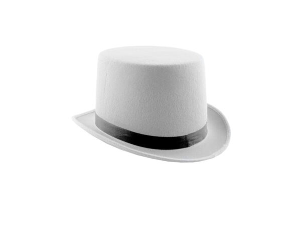 Hatt - Sylinder med Bånd - 3 Farger 1 Hatt - 60cm