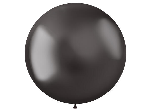 Intense Grey Metallic 5 Gummiballonger - 48cm (19")