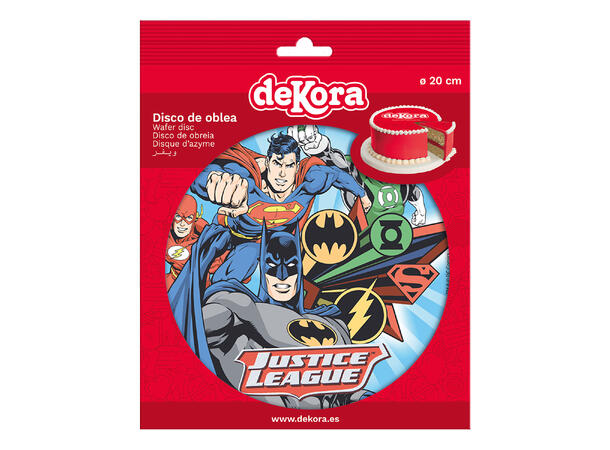 Justice League 1 spiselig kakeskilt - 20cm
