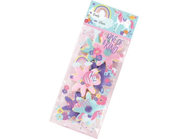 Magical Unicorn 20 Godteposer i plast - 28x13cm