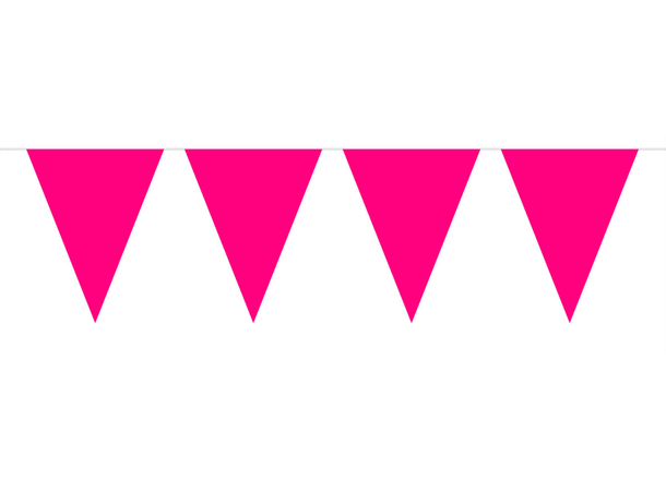 Mini Flaggbanner - Magenta 1 Flaggbanner i plast- 3m - 14cm høy