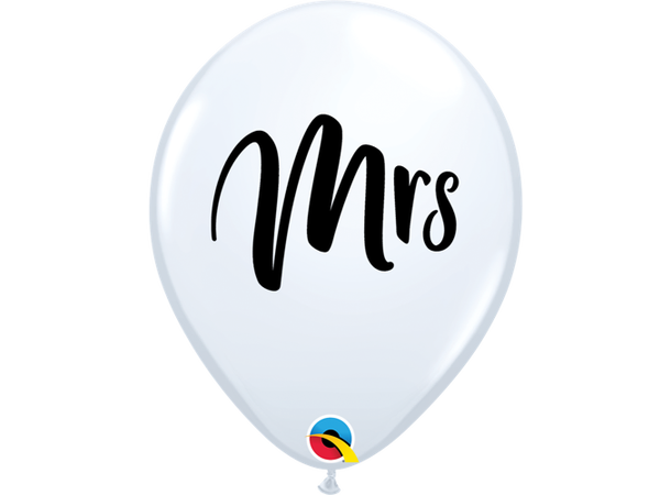 Mrs.  White 25 gummiballonger - 28cm (11")
