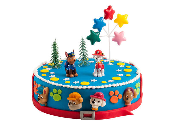 Paw Patrol - Kakedekorasjon 5 kakefigurer i plast