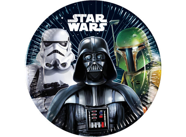 Star Wars Galaxy 8 FSC Plastfrie tallerkener i papir-20cm