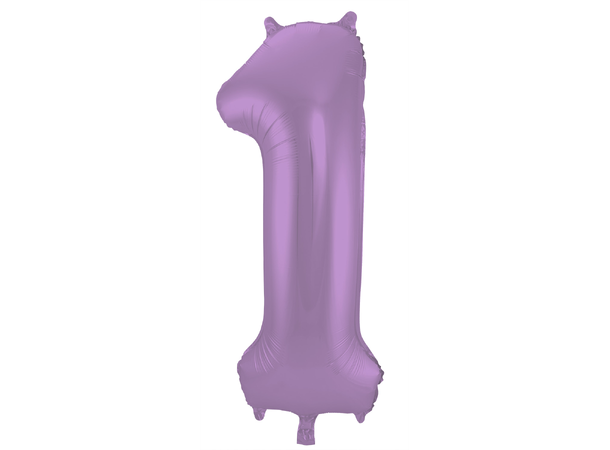 Tallballong - Matt Lilla 1 1 Folieballong - 86cm (34")