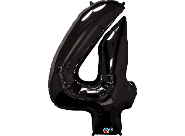 Tallballong 4 Onyx Black 1 Folieballong - 86cm (34")