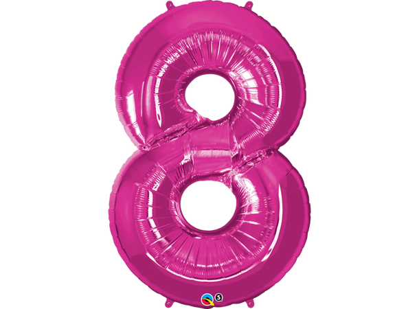 Tallballong 8 Magenta 1 Folieballong - 86cm (34")
