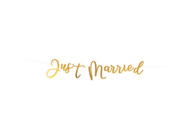 Wedding - "Just Married" 1 Bokstavbanner i papir - 91,5cm