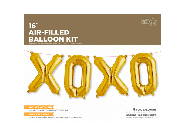 XOXO Gold 1 Ballongord - 41cm ballonger
