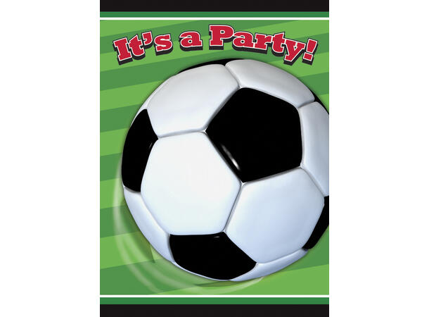 3D Fotball 8 Invitasjoner i papir