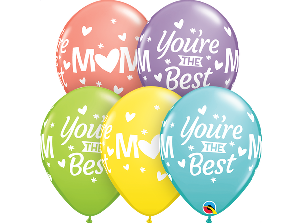 M(HEART)M YOU'RE THE BEST 50 gummiballonger - 28cm (11")