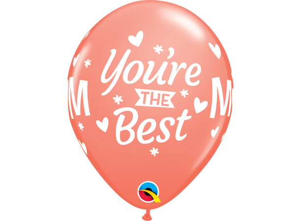 M(HEART)M YOU'RE THE BEST 50 gummiballonger - 28cm (11")