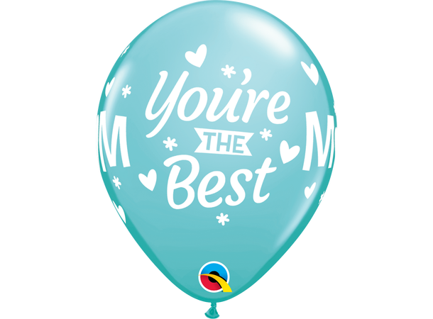 M(HEART)M YOU'RE THE BEST 50 gummiballonger - 28cm (11")