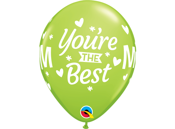 M(HEART)M YOU'RE THE BEST 50 gummiballonger - 28cm (11") 