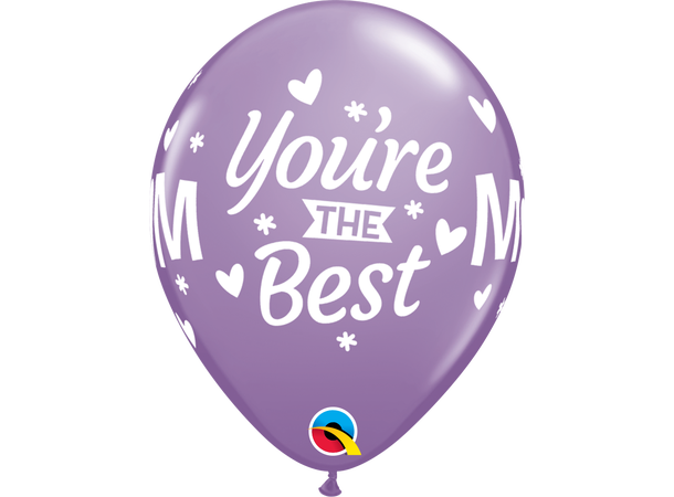 M(HEART)M YOU'RE THE BEST 50 gummiballonger - 28cm (11") 