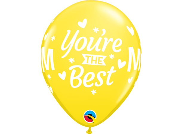 M(HEART)M YOU'RE THE BEST 50 gummiballonger - 28cm (11")