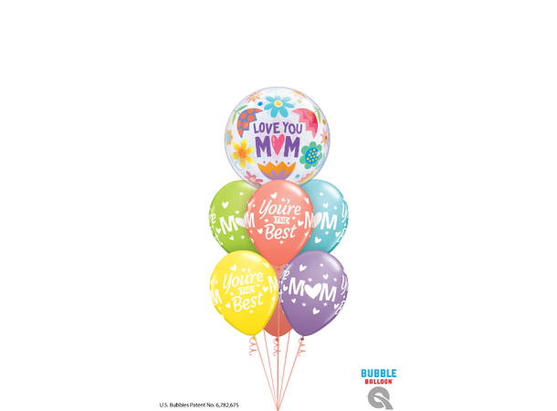 M(HEART)M YOU'RE THE BEST 50 gummiballonger - 28cm (11")