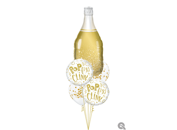 POP FIZZ CLINK 1 Folieballong rund - 46cm (18")