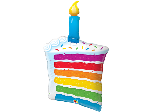 RAINBOW CAKE & CANDLE 1 Folieballong med form – 107cm (42")