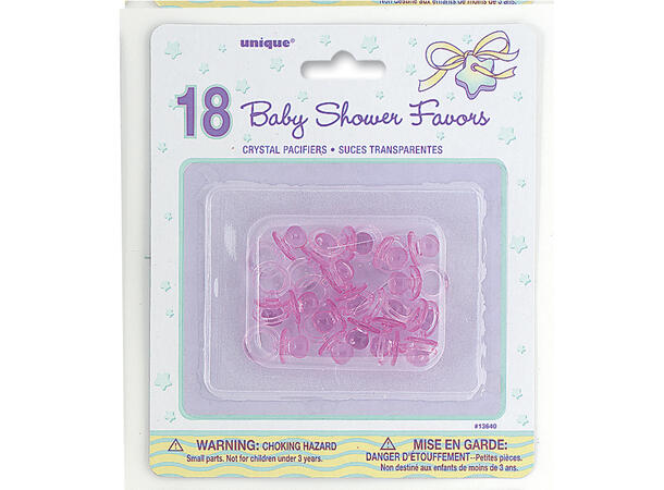 Smokker - Krystall - Rosa 18 stk - 2,5cm