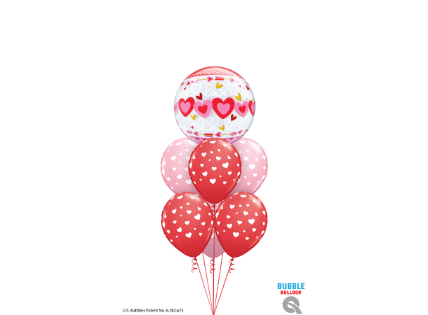 LOVE CONNECTED HEARTS 1 Bubbleballong - 56cm (22")