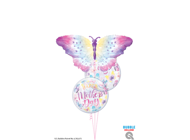 MOTHER'S DAY BUTTERFLIES 1 Bubbleballong - 56cm (22") 