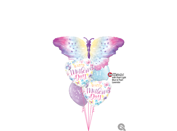 WATERCOLOR BUTTERFLY 1 Folieballong med form – 112cm (44")