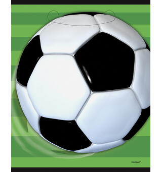 3D Fotball 8 Godteposer i plast - 22x18cm
