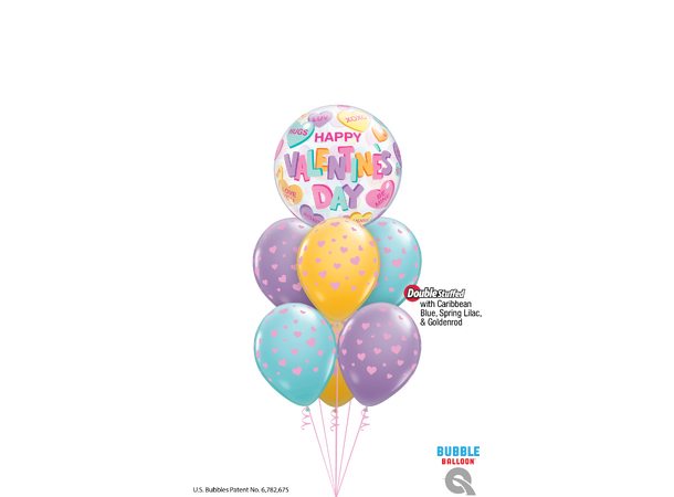 VALENTINE'S CANDY HEARTS 1 Bubbleballong - 56cm (22")