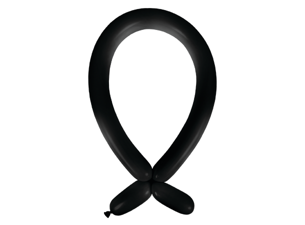 260A - Fashion Jet Black 100 Gummiballonger til figurer