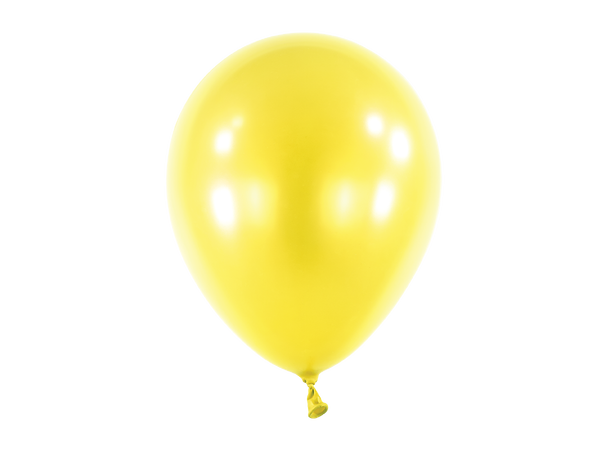 5R - Metallic Sunshine Yellow 100 Gummiballonger - 13cm (5")