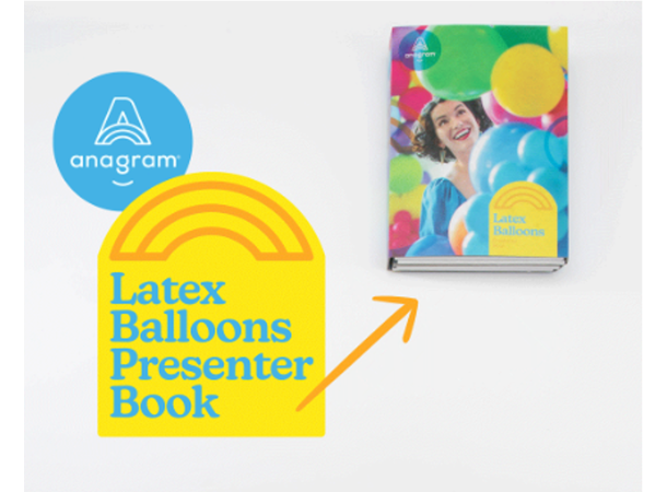 Anagram - Latex Presenter Book 1 bok med ballongprøver