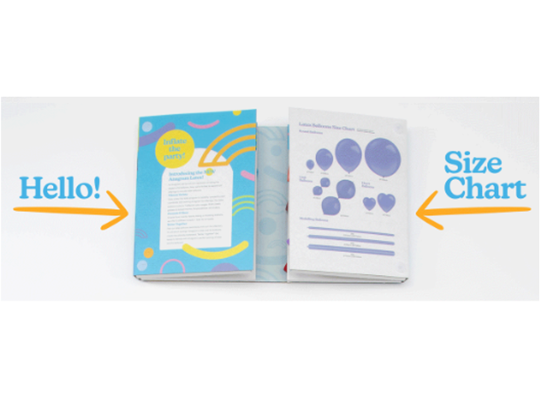 Anagram - Latex Presenter Book 1 bok med ballongprøver