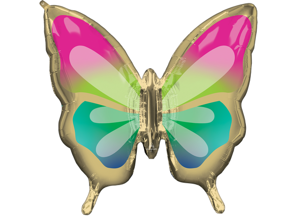 Beautiful Tropical Butterfly 1 Stor folieballong med form - 76x71cm
