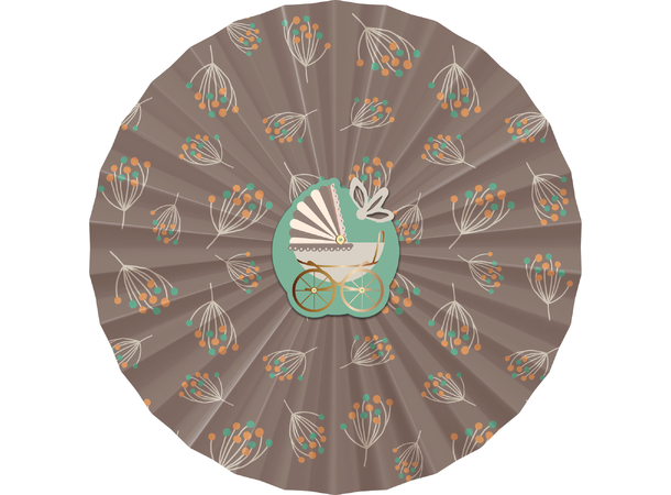 Blooming Baby 3 Papirvifter i papir - 35cm/25cm