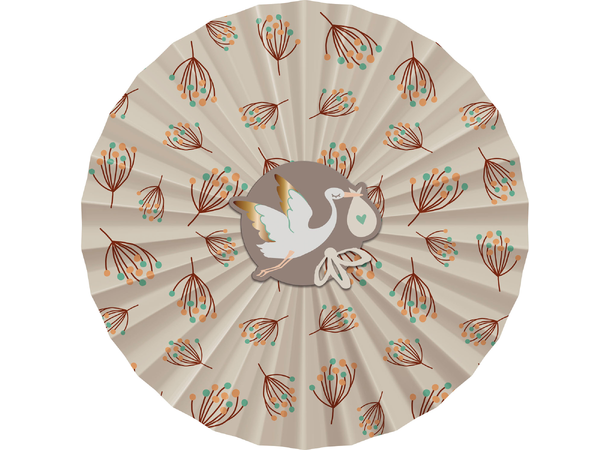 Blooming Baby 3 Papirvifter i papir - 35cm/25cm