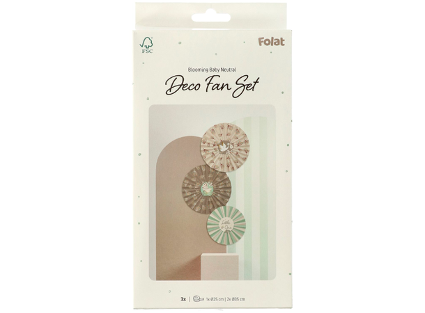 Blooming Baby 3 Papirvifter i papir - 35cm/25cm