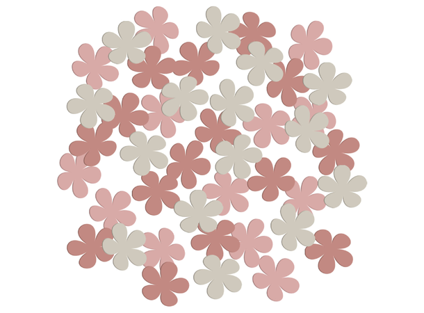 Blooming Baby Girl 80 stk Bordkonfetti i papir 