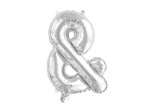 Bokstavballong - & - Sølv 1 Folieballong - 41cm (16")