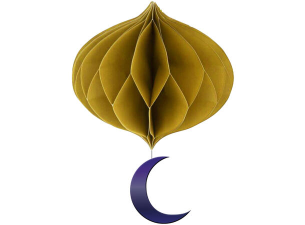 Eid Mubarak 3 Honeycombdekorasjoner i papir 