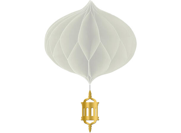 Eid Mubarak 3 Honeycombdekorasjoner i papir 