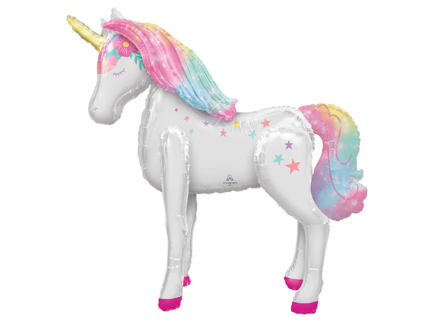 Enchanted Unicorn 1 Folieballong 3D - 106x116cm
