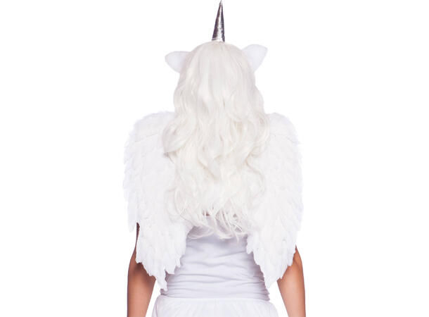 Englevinger - Hvite fjær 1 par - 50x50cm 