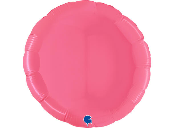 Ensfarget - Bubble Gum 1 Folieballong - Rund - 36" (91cm)