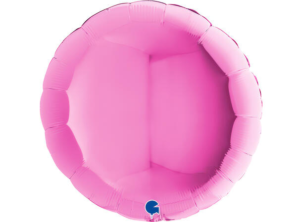 Ensfarget - Fuxia 1 Folieballong - Rund - 36" (91cm)