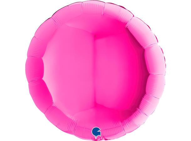 Ensfarget - Magenta 1 Folieballong - Rund - 36" (91cm)