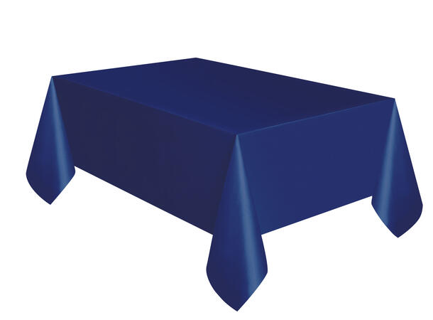 Ensfarget - Marineblå - Kompakt Pakket 1 Plastikkduk firkantet - 137x214cm